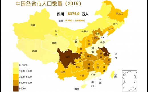 哪省人口最多？中国各省市人口大排行(2019)
