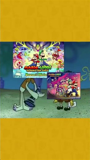 Spongebob Wrong Notes - Popple and Rookie Superstar Saga #mario #marioandluigi #shorts