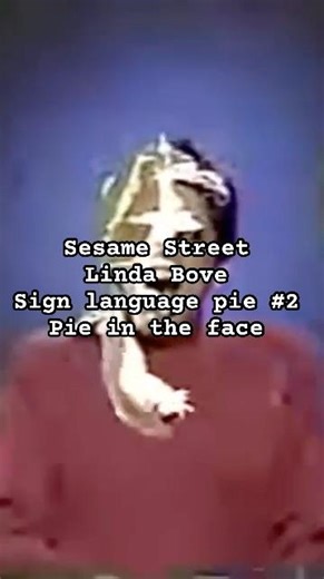 Pie in the face to Linda Bove Sesame Street pie2 #pieintheface #piethrowing #womanpied #signlanguage
