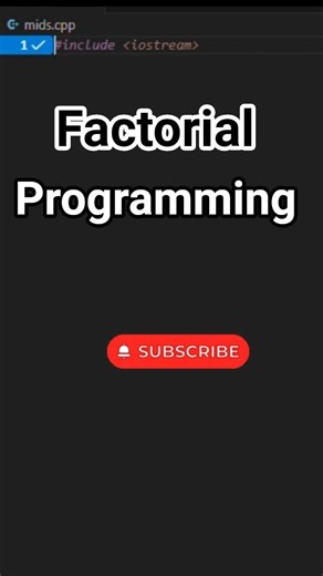 Factorial Program in C++ 🔥