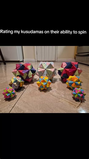 Took me so long to make all of these #kusudama #origami #fyp #viral #paper