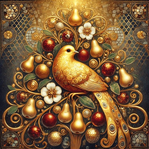 Vintage Golden Partridge Christmas Art Print: Holiday Bird Decor (digital Download) - Etsy