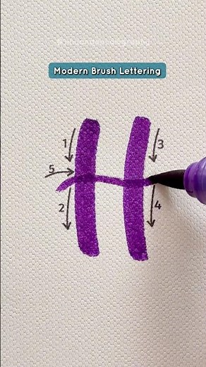 Modern Brush Lettering - Letter H Tutorial for Beginners #nhuandaocalligraphy #modernbrushlettering