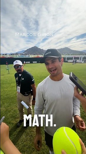 Marcos Giron answered questions to AlexThe Tennis Pro at Indian Wells