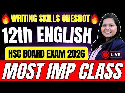 Class 12 English Writing Skills | HSC Board Exam 2026 | Very Important Class | Must Watch! ✍️🎯
