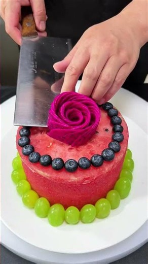 Watermelon Cake Carving Design Skills |Stunning Fruit Decoration#Plate decorated idea's#Knife Skills
