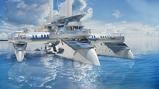 328-foot trimaran concept is a huge multi-hulled superyacht