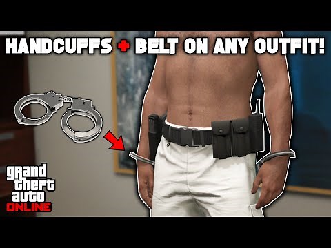 How To Get HANDCUFFS & BELT On Any Outfit Glitch In GTA 5 Online!