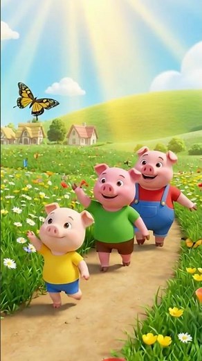 3 Little Pigs Story for Kids 🐷 | Fun Cartoon Nursery Rhyme | Luny Lands 🌈✨