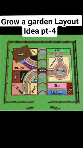 Grow a garden Plot layout Idea part -4 🏡 🌵 #roblox #growagarden
