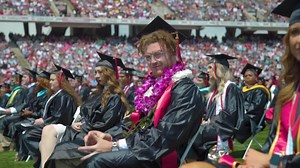 8.1K views · 188 reactions | Despite a one-hour delay because of rain, Arkansas State University’s spring 2021 commencement ceremony continued without a hitch Saturday morning on the playing field at Centennial Bank Stadium. | Arkansas State University | Facebook