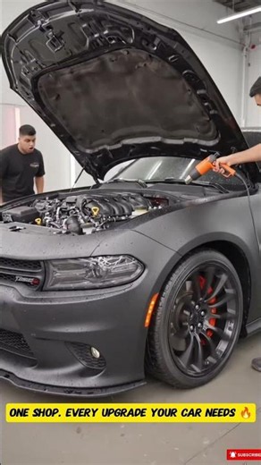 DON’T SCROLL 😳🔥 | Matte Black Dodge Charger Tint Transformation #shorts
