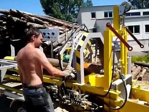 Sägespaltautomat Eigenbau Firewood Processor Deutz F2L912