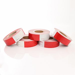 [Hot Item] DOT-C2 Reflective Tape, Self-Adhesive Sticker for Truck Safety Sign, Red and White