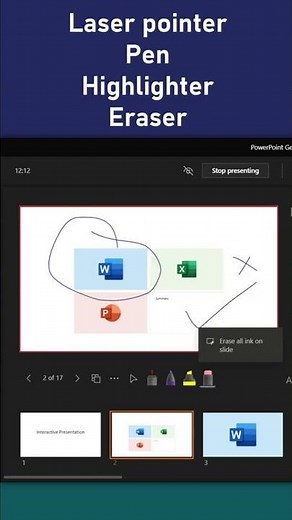 Use PowerPoint Live in Microsoft Teams meetings👩‍💻 - read notes, draw, skip slides & more 👌 #shorts
