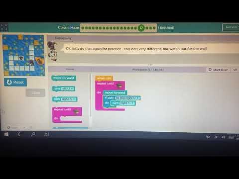 Code.org Classic Maze Puzzle 17
