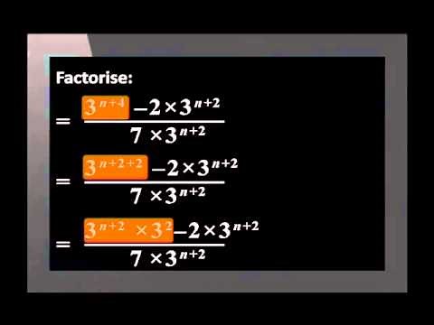 Factorising Exponential Expressions