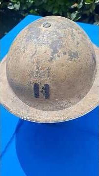 El Alamein helmet with camouflage and insignia - Captain Bruce Lindsay Durham light Infantry - 1942