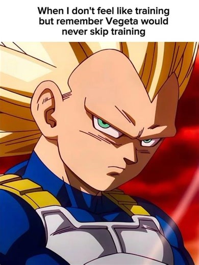 When I don't feel like training but Vegeta Would Never Skip training #anime #animeshorts #shorts