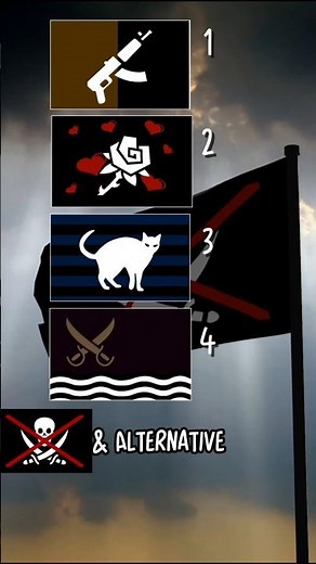 My ALTERNATIVE PIRATE FLAG Designs part-2 ( 🏴‍☠️ No Skull & Bones)