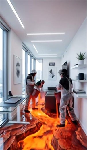 INSANE 3D Canyon Floor Transformation 😱 | Hyper-Realistic Time-Lapse Room Makeover #modernhome