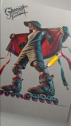 7 Levels of Skating Drawing: From Beginner to Pro! 🛹🔥 #shorts