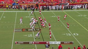 Dorian Thompson-Robinson finds Cedric Tillman on third-and-long for 23 yards