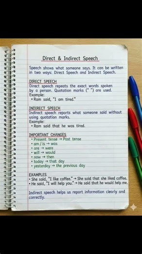Narration ; Direct - indirect speech #easygrammar #tricks