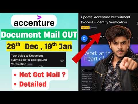 🔥Accenture Document Background Verification Mail Out! | Accenture BGV Process 2025 |29 Dec Interview