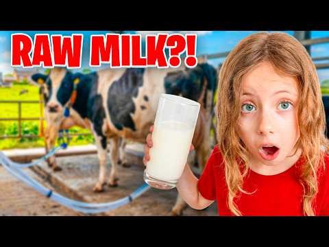 Kids React to Raw Milk at a Real Dairy Farm