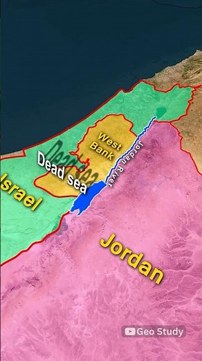 Dead Sea ( मृत सागर ) Through Map Animation | World Geography #geography #geostudy #animation