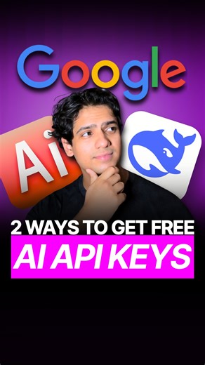 Prajwal Tomar on Instagram: "Comment "API" to get these two websites with Free API Keys. Many developers don’t need to spend hundreds of dollars on API keys anymore. Instead, there are two websites that give you free access to API keys for popular AI models like ChatGPT, DeepSeek, Gemini, and more. First up is Bytez Model API. Think of it as the biggest online AI store. You get access to over 100,000 open-source AI models. Text, images, video, audio — all covered. The best part? You use them thr