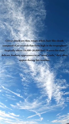"mare's tails," 🎠 ; Cirrus clouds 🌫