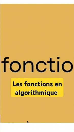 Les fonctions en algorithmique #fonctions #algorithmes #programmation #algorithmexplained