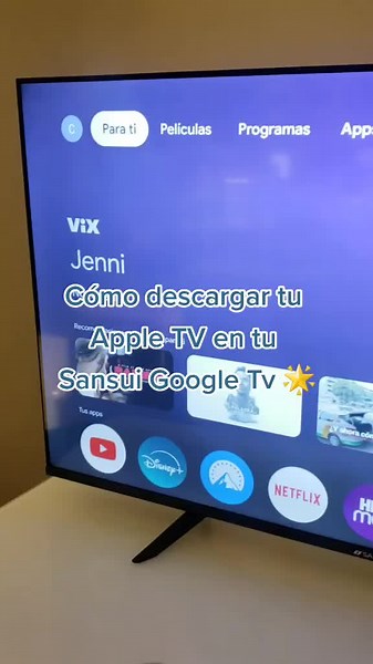 Accede a Apple TV en tu Sansui Google TV