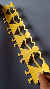 Amazing Paper Chain Doll Art ✂️ | Easy Paper Cutting Craft 🧑‍🤝‍🧑 #papercutting #papercraft #paperart #paperchain #easycraft | Bk Crafts