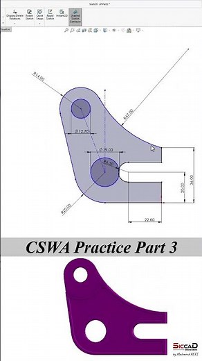 Solidworks Tutorial : CSWA Practice Part 3