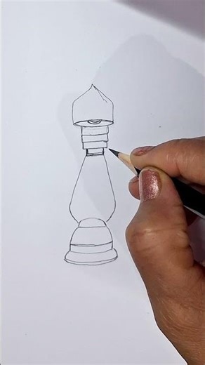 Realistic Lantern Drawing | Easy Pencil Sketch #shorts