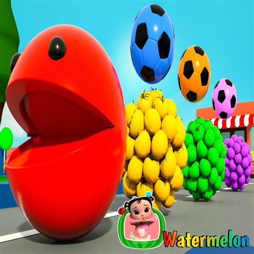 Car Bath Song ｜ Learn colors with pacman eating fruits and veggies ｜ Nursery Rhymes & Kids Songs｜Watermelon Children's Songs🌈🍉 Children's Videos | Children's Cartoons | Education For Kids . . . . . canciones infantiles dibujos animados para niños aprender colores #kids #leararncolors #song #fyp #reels | Watermelon - Canciones infantiles