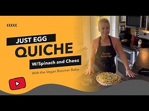 “JUST EGG” QUICHE Just Delicious With Spinach, Mushroom and Cheez!~