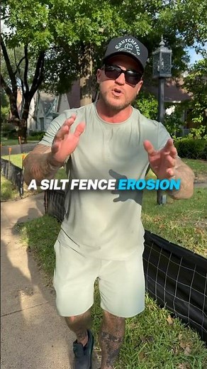 This is how you install an erosion control silt fence PROPERLY! #realestatedevelopment