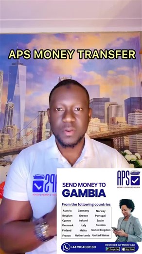 GLOBAL RAINBOW TV 🌈 on Instagram: "Easy and fastest way to wire money, Mobile top up and Cash power to family back home Download APS Money Transfer app on IOS and GOOGLE PLAY STORE Google play store: https://bit.ly/3Zf3j8k IOS: https://bit.ly/44Ic9OH #YouApproveWeServe #gambia #senegalal #senegambia #europe #moneytransferservice"
