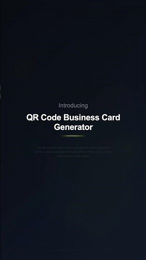 Free QR Code Business Card Generator Online (No Install)