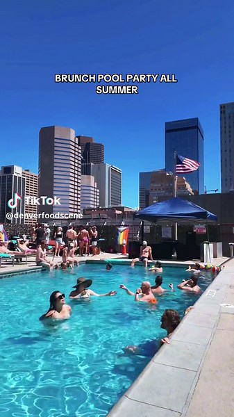 Brunch pool party at Sonesta all summer! #denvercolorado #denver