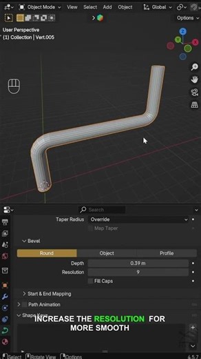 #19 Creating Quick Pipes in Blender #blender3d #blender #3dmodeling #tutorial #tipsandtricks