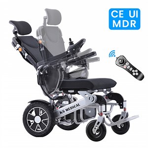 [Hot Item] Ksm-606ar Auto Adjust Backrest Ergonomic Electric Wheelchair Foldable Suppliers Fully Reclining Power Wheel Chair