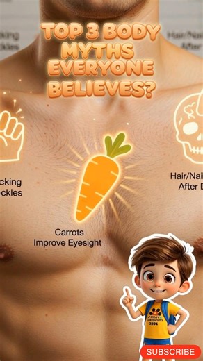Top 3 Body Myths Everyone Believes? #shorts #youtubeshorts #explore #science #education #facts #feed
