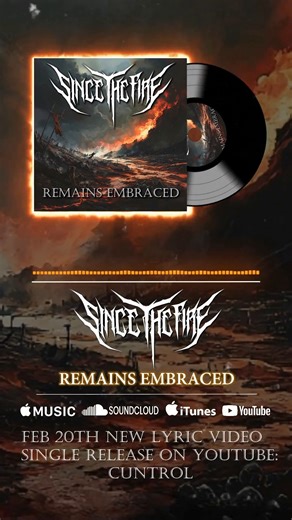 Since the Fire on Instagram: "February 20th! Since the Fire release the Lyric Video for the brand new single Cuntrol off the new EP Remains Embraced. Remains Embraced will be release in full on April 18th! Make sure to visit our website on our Facebook page to get to all of the links to presave the full release and bookmark that lyric video. #heavymetal #metalcore #nepametal #PAMetal #localmetal"