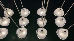 Rectangular Crystal Chandeliers for Living Room Dining Room Light LED Pendant Lights Fixtures Lighting Chandelier for Foyer Entrance Silver