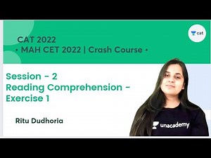 MAH CET 2022 | Crash Course | Reading Comprehension - Exercise 1 l RC - CR | Ritu Dudhoria